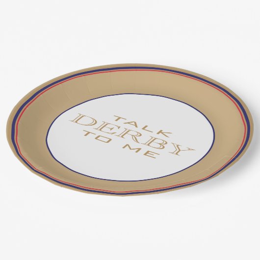 ダービーホースレースパーティー紙プレート ペーパープレート (アングル)