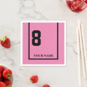 ダービーホースレースピンクパーソナライズされた8 スタンダードカクテルナプキン (インサイチュ)