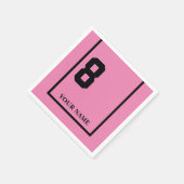 ダービーホースレースピンクパーソナライズされた8 スタンダードカクテルナプキン (角)