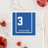 ダービーホースレースブルーパーソナライズされた3紙ナプキン スタンダードカクテルナプキン (インサイチュ)