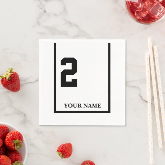 ダービーホースレースホワイトパーソナライズされた2紙ナプキン スタンダードカクテルナプキン (インサイチュ)