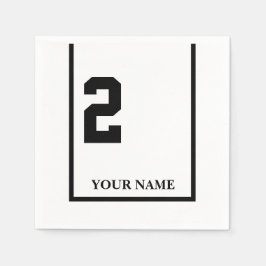 ダービーホースレースホワイトパーソナライズされた2紙ナプキン スタンダードカクテルナプキン