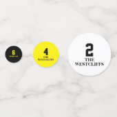 ダービーホースレース番号1 - 6 カラフルカスタム コンフェッティ (裏面)