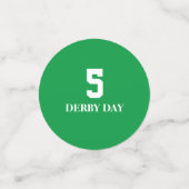 ダービーホースレース番号1 - 6 カラフルカスタム コンフェッティ (スモール正面)