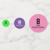 ダービーホースレース番号7 - 12 カラフルカスタム コンフェッティ (裏面)