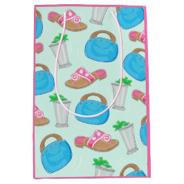 ダービーミントジュレプバミューダバッグ財布サンダル名門私立校風の ミディアムペーパーバッグ