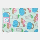 ダービーミントジュレプモノグラ名門私立校風のム キッチンタオル (横)