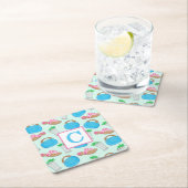 ダービーミントジュレプモノグラ名門私立校風のム スクエアペーパーコースター (インサイチュ)