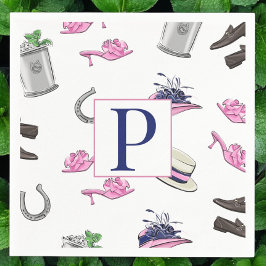 ダービーレースの衣装Horseshoe Julepモノグラム スタンダードカクテルナプキン