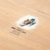 ダービーレースウマとジョッキーパーティー アクリル招待状 (レイダウン)