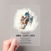 ダービーレースウマとジョッキーパーティー アクリル招待状 (インサイチュ (ポータブル))