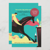 ダービーレースパーティの招待状 招待状 (正面/裏面)