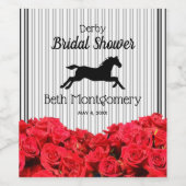 ダービーレースホースバラストライプブライダルシャワー ワインラベル (シングルラベル)