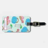 ダービー名門私立校風のバミューダバッグサンダルスミントジュレップ ラゲッジタグ (正面横)