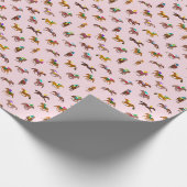 ダービー日-ピンク ラッピングペーパー (角)