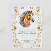 ダービー競馬パーティー 招待状 (正面/裏面)
