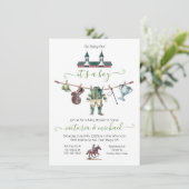 ダービー競馬赤ちゃんシャワー物干し 招待状 (スタンド正面)