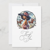 ダービー風「結婚式へ向かって」ブライダルシャワー サンキューカード (正面)