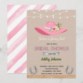 ダービー ハット ブライズシャワー 招待状 (正面/裏面)