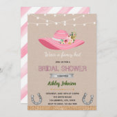 ダービー ハット ブライダルシャワーの招待状 招待状 (正面/裏面)