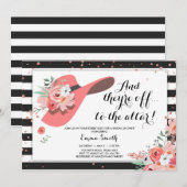 ダービー ブライダルシャワー ご招待 ハット 馬のct 招待状 (正面/裏面)