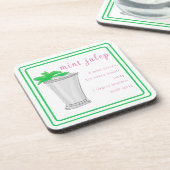 ダービー ミント ジュレップ バー レシピ グリーン ボーダー コースター (左側)