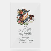 ダービー「祭壇にオフ」ブライダルシャワーへようこそ アクリルサイン (正面)