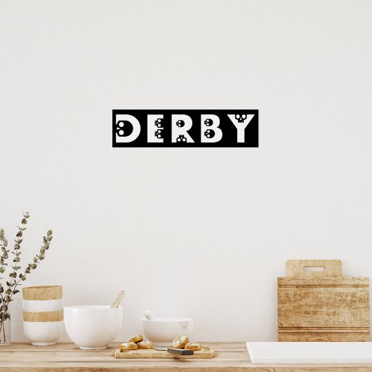 ダービー： skullphabet ポスター (キッチン)