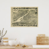 ダービーCTパノラママップ – 1899 ポスター (キッチン)