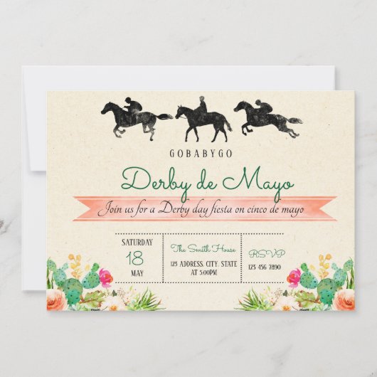 ダービーdeメーヨーの招待 招待状 (正面)