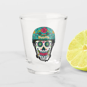 ダービーde Los Muertos -ローラーのダービーの砂糖のスカル ショットグラス