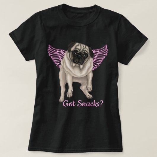 ダーピーのパグ – 得軽食?Tシャツ Tシャツ (デザイン正面)