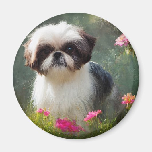 ダーピーシーズー（犬）Tzu磁石 マグネット (正面)