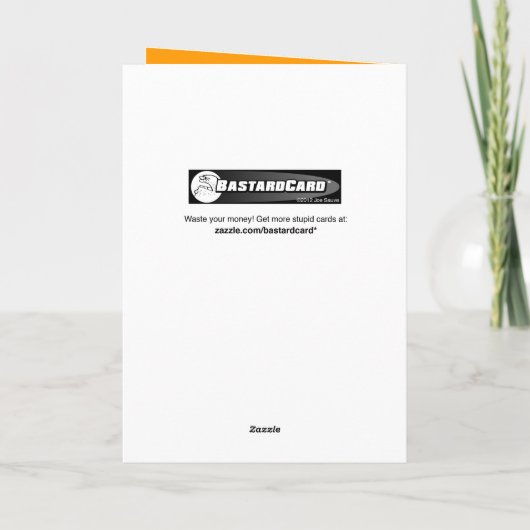 ダープターキーの漫画感謝祭カード シーズンカード (裏面)