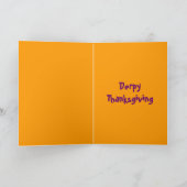 ダープターキーの漫画感謝祭カード シーズンカード (内部)