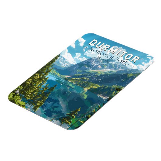 ダーミトール国立公園モンテネグロ旅行アート マグネット (左側)