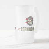 ダーユーモアのあるツ フロストグラスビールジョッキ (正面右)