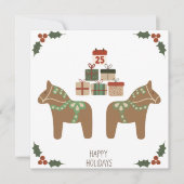 ダーラホース スカンジナビアのクリスマスカード 招待状 (正面)