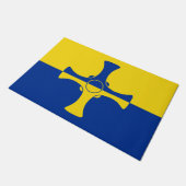 ダーラム国旗（イギリス・イングランド郡） ドアマット (アングル)