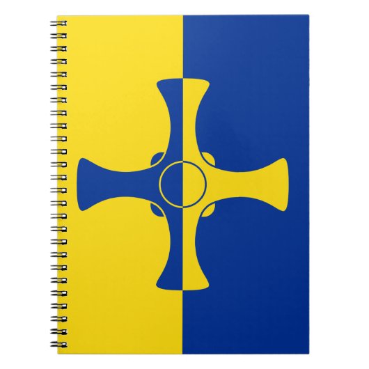 ダーラム国旗（イギリス・イングランド郡） ノートブック (正面)