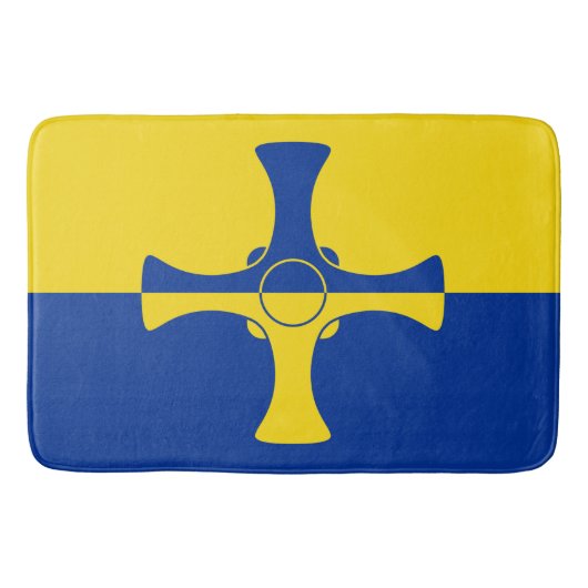 ダーラム国旗（イギリス・イングランド郡） バスマット (正面)