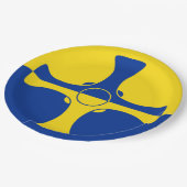 ダーラム国旗(イギリス・イングランド郡) ペーパープレート (アングル)