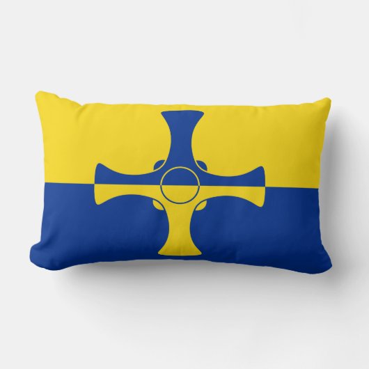 ダーラム国旗(イギリス・イングランド郡) ランバークッション (正面)