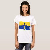 ダーラム国旗(イギリス・イングランド郡) Tシャツ (正面フル)