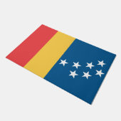 ダーラム国旗(米国ノースカロライナ州) ドアマット (アングル)