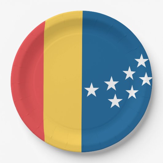 ダーラム国旗（米国ノースカロライナ州） ペーパープレート (正面)