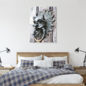 ダーラム大聖堂サンクチュアリーノッカー キャンバスプリント (インサイチュ (寝室))