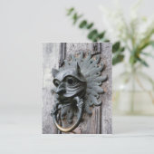 ダーラム大聖堂サンクチュアリーノッカー ポストカード (スタンド正面)