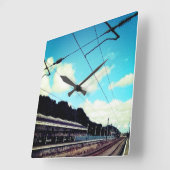 ダーラム駅 スクエア壁時計 (傾斜)