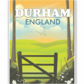 ダーラム・イングランド旅行ポスター シール (正面)
